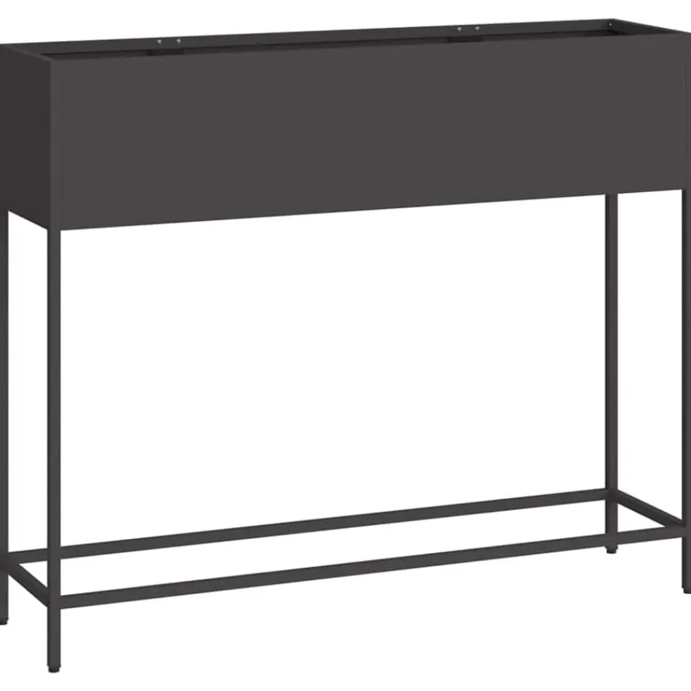 vidaXL Jardinera Elevada 100 x 26 x 82 cm Acero Negro Best