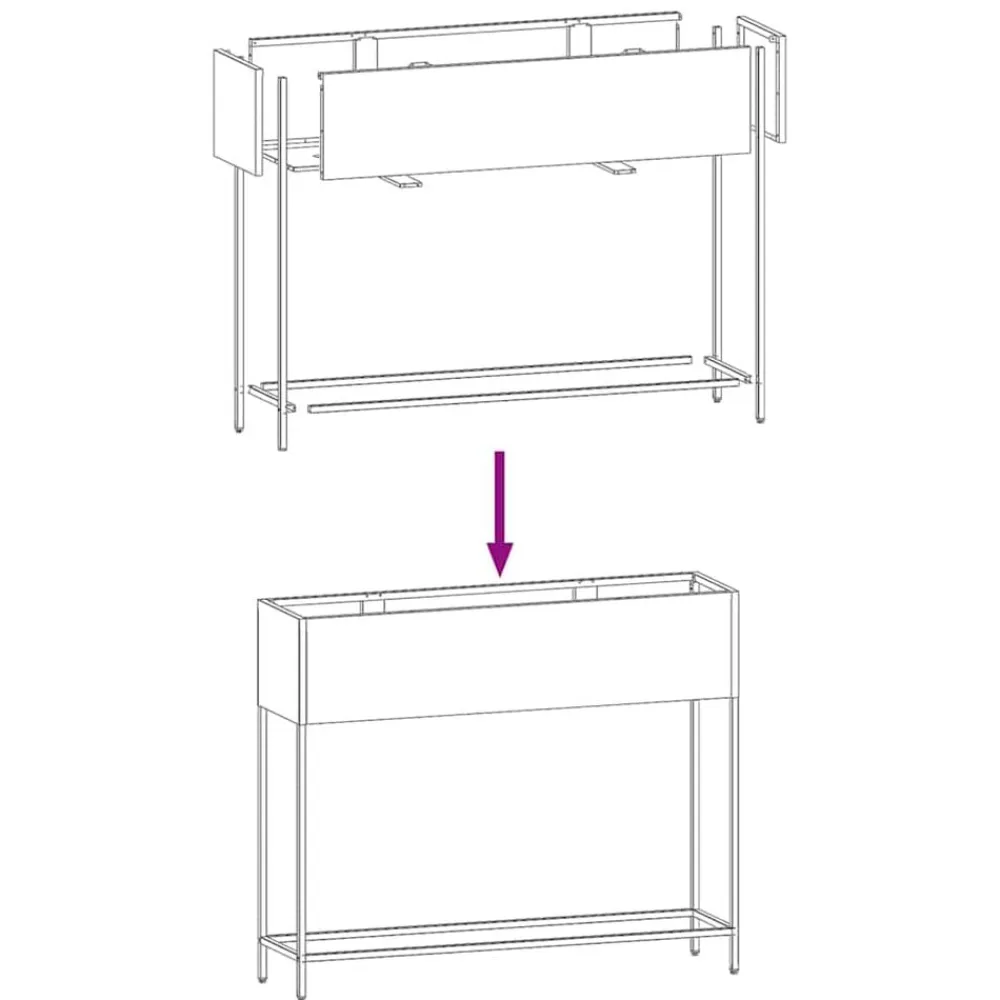 vidaXL Jardinera Elevada 100 x 26 x 82 cm Acero Negro Best