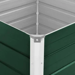 vidaXL Jardín-Jardinera elevada de acero galvanizado 100x100x77 cm