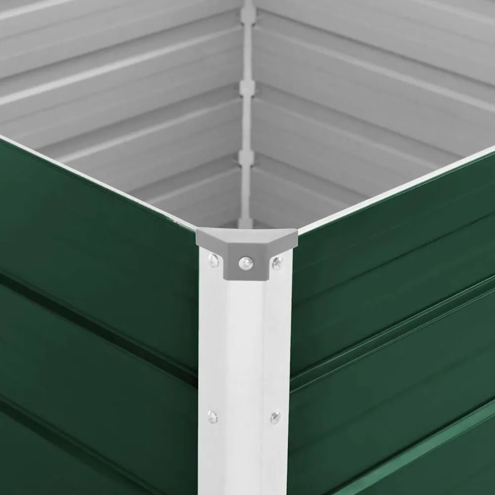vidaXL Jardín-Jardinera elevada de acero galvanizado 100x100x77 cm