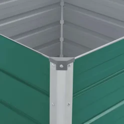 vidaXL Jardín-Jardinera elevada de acero galvanizado 100x100x77 cm