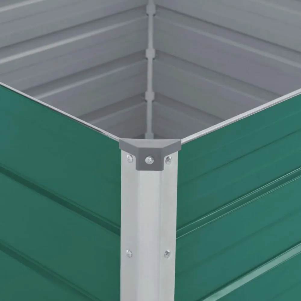 vidaXL Jardín-Jardinera elevada de acero galvanizado 100x100x77 cm