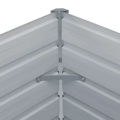 vidaXL Jardín-Jardinera elevada de acero galvanizado 100x100x77 cm