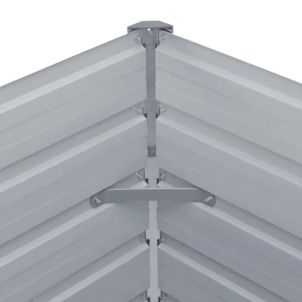 vidaXL Jardín-Jardinera elevada de acero galvanizado 100x100x77 cm