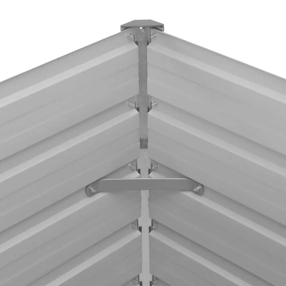 vidaXL Jardín-Jardinera elevada de acero galvanizado 100x100x77 cm