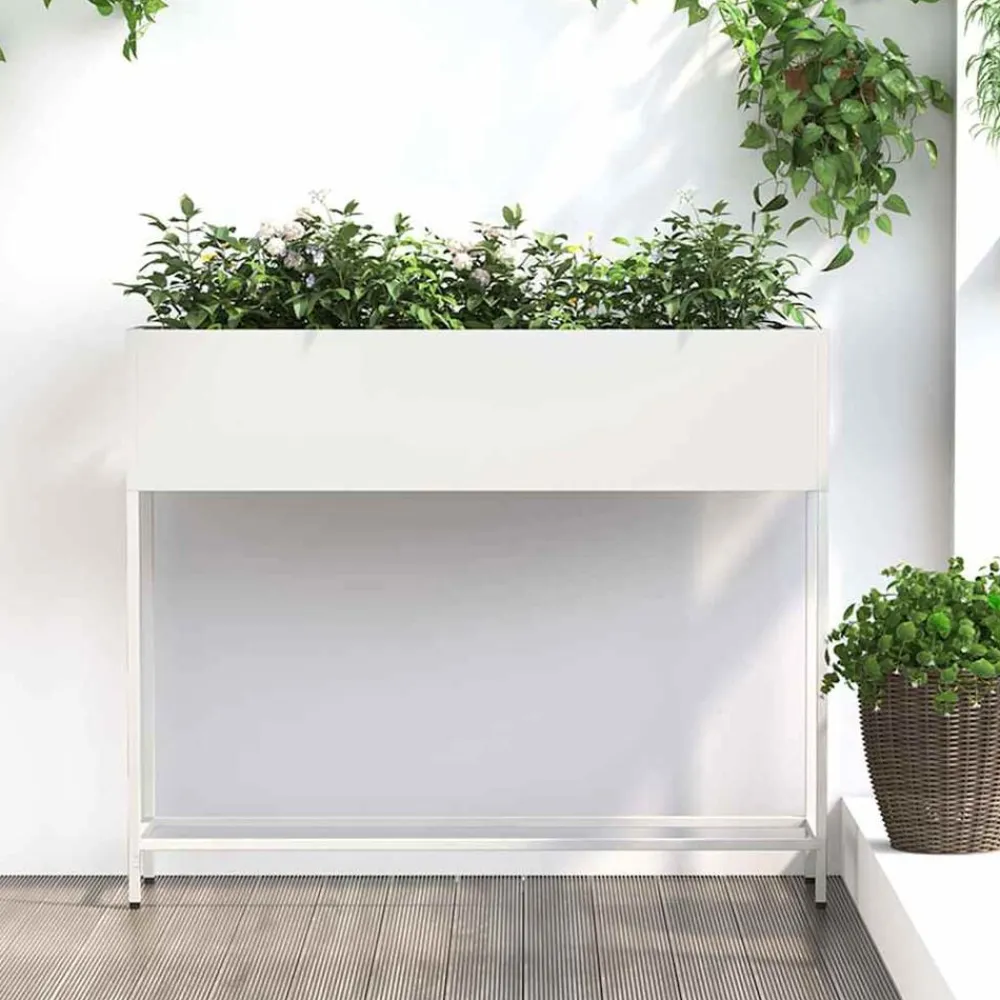 vidaXL Jardín-Jardinera Elevada 100 x 26 x 82 cm Acero