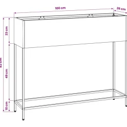 vidaXL Jardín-Jardinera Elevada 100 x 26 x 82 cm Acero