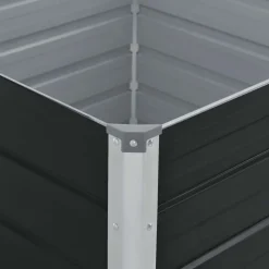 vidaXL Jardinera elevada de acero galvanizado marrón 100x100x45 cm Marr&oacute;n Hot