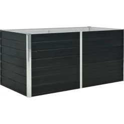 vidaXL Jardinera elevada acero galvanizado gris antracita 160x80x77cm Online