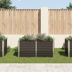 vidaXL Jardinera elevada acero galvanizado gris antracita 160x80x77cm Online