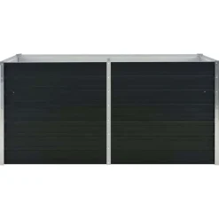 vidaXL Jardinera elevada acero galvanizado gris antracita 160x80x77cm Online