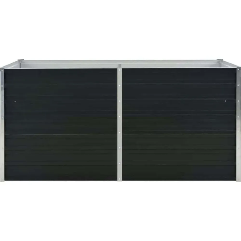 vidaXL Jardinera elevada acero galvanizado gris antracita 160x80x77cm Online