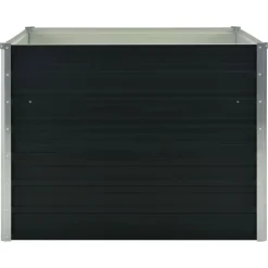 vidaXL Jardín-Jardinera elevada acero galvanizado gris 100x100x77cm