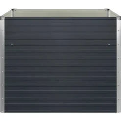 vidaXL Jardín-Jardinera elevada acero galvanizado gris 100x100x77cm