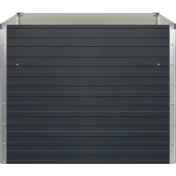 vidaXL Jardín-Jardinera elevada acero galvanizado gris 100x100x77cm