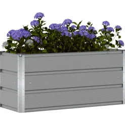 vidaXL Jardín-Jardinera 100 x 40 x 45 cm Acero