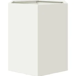 vidaXL Jardinera hexagonal acero blanco 46x40x45 cm Acero/Blanco Online