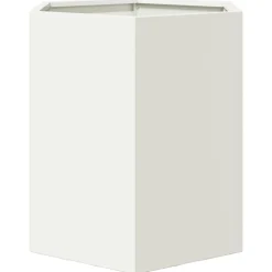 vidaXL Jardinera hexagonal acero blanco 46x40x45 cm Acero/Blanco Online