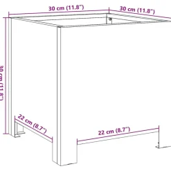 vidaXL Jardinera hexagonal de acero galvanizado 30x30x30 cm Acero galvanizado/gris Clearance