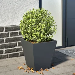 vidaXL Jardín-Jardinera hexagonal acero antracita 30x30x30 cm