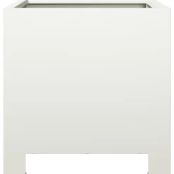 vidaXL Jardinera hexagonal acero blanca 30x30x30 cm Acero/Blanco Best