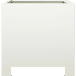 vidaXL Jardinera hexagonal acero blanca 30x30x30 cm Acero/Blanco Best