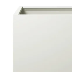 vidaXL Jardinera hexagonal acero blanca 30x30x30 cm Acero/Blanco Best