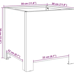 vidaXL Jardinera hexagonal acero blanca 30x30x30 cm Acero/Blanco Best