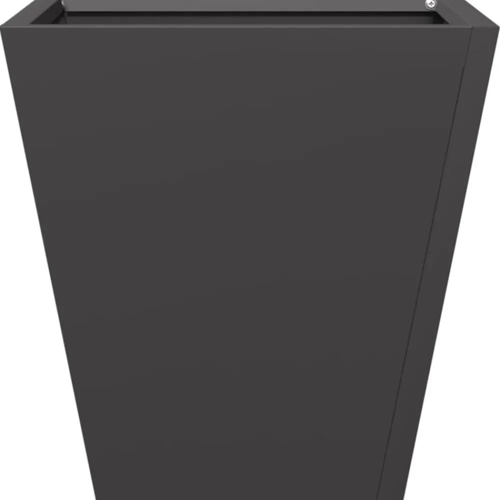 vidaXL Jardinera hexagonal acero negra 30x30x30 cm Acero/Negro