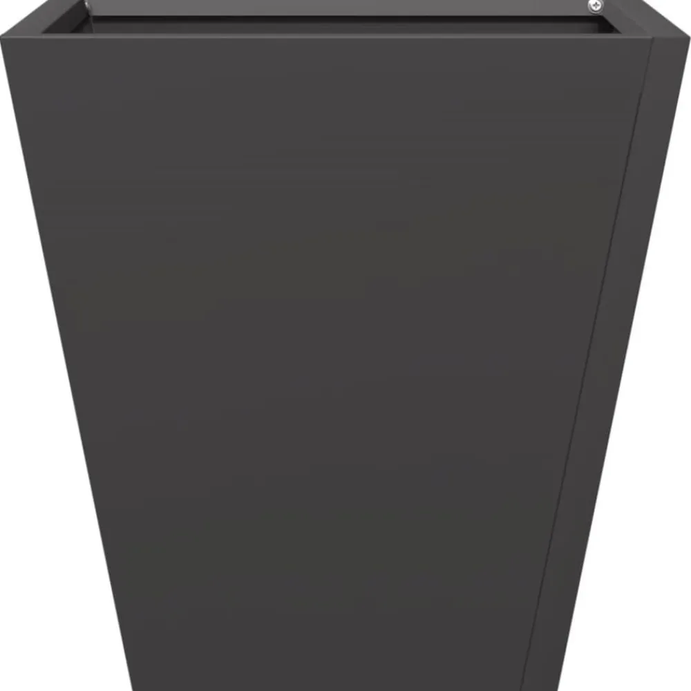 vidaXL Jardinera hexagonal acero negra 30x30x30 cm Acero/Negro