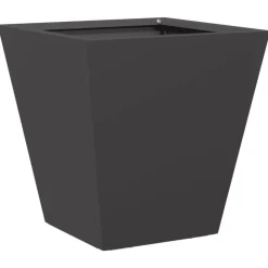 vidaXL Jardinera hexagonal acero negra 30x30x30 cm Acero/Negro