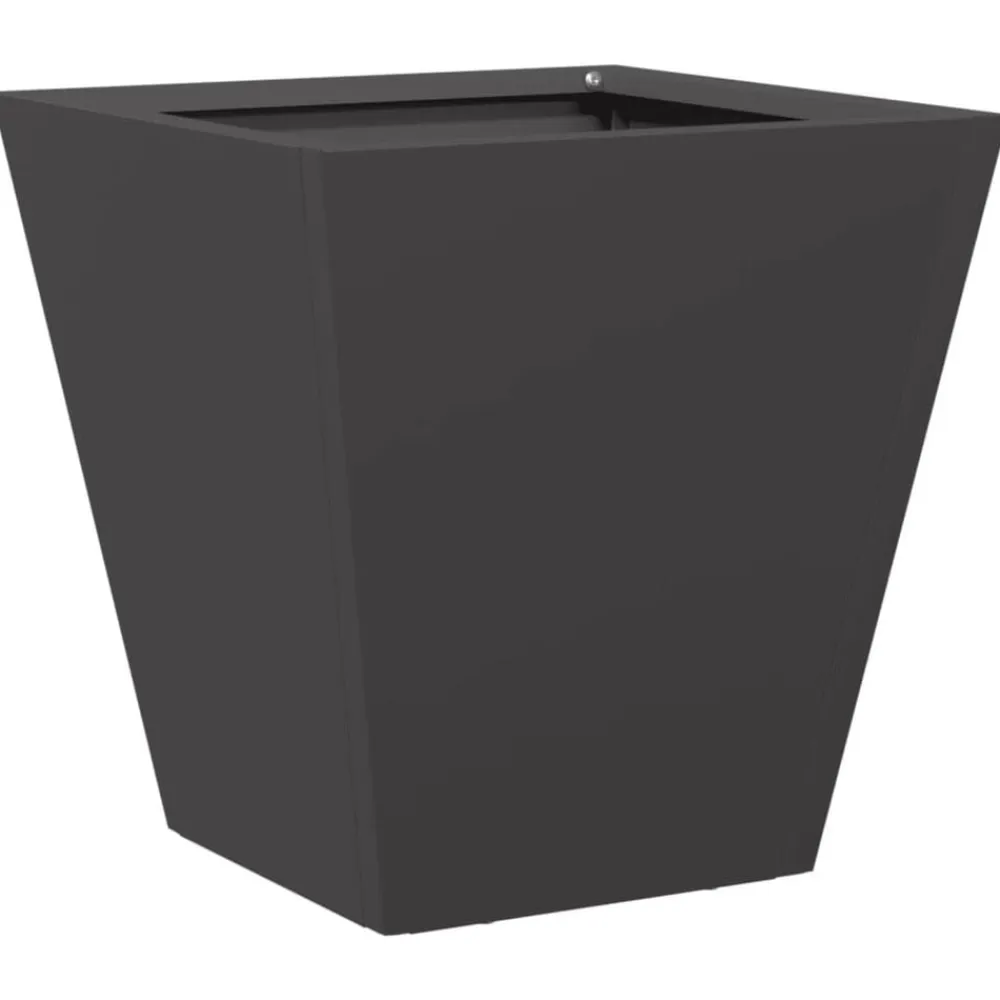vidaXL Jardinera hexagonal acero negra 30x30x30 cm Acero/Negro