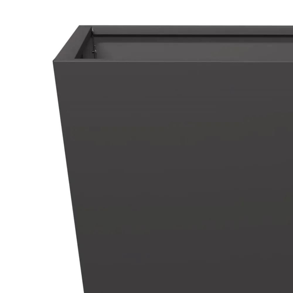 vidaXL Jardinera hexagonal acero negra 30x30x30 cm Acero/Negro
