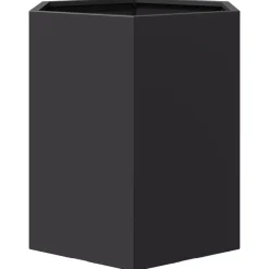 vidaXL Jardinera hexagonal acero negra 46x40x45 cm Acero/Negro New