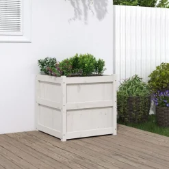 vidaXL Jardín-Jardinera madera maciza de 60x60x60 cm