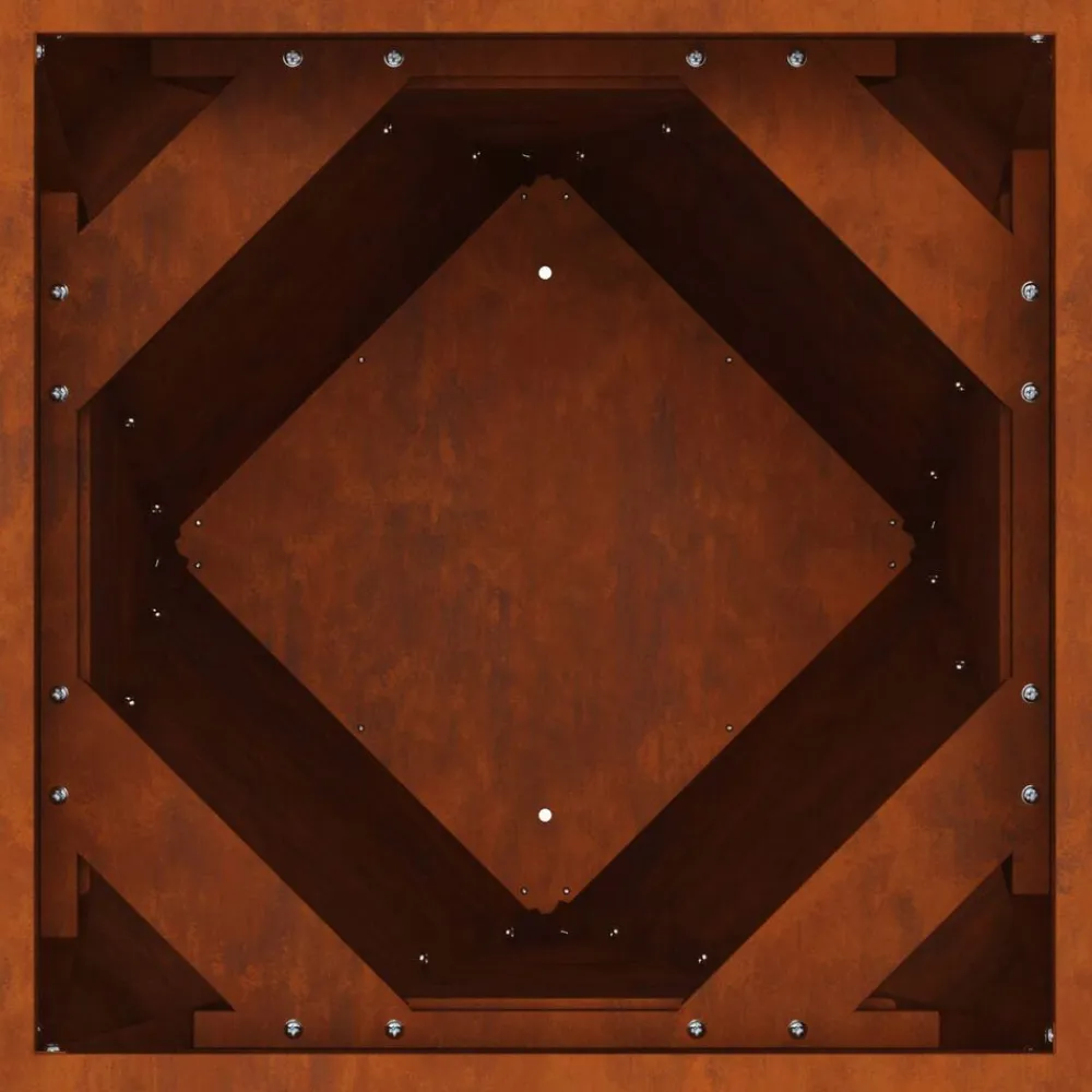 vidaXL Jardín-Jardinera Oxidado 30 x 30 x 75 cm Acero autopatinable
