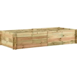vidaXL Jardinera para verduras madera pino impregnada 197x100x40cm Outlet