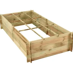 vidaXL Jardinera para verduras madera pino impregnada 197x100x40cm Outlet