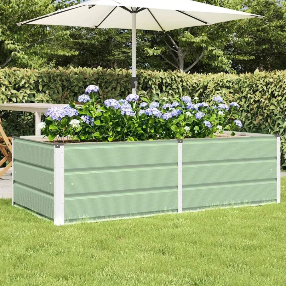 vidaXL Jardín-Jardinera 160 x 80 x 45 cm Acero