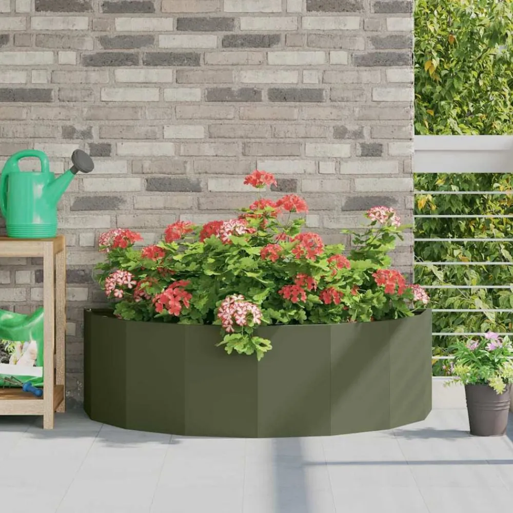 vidaXL Jardín-Jardinera 120 x 60 x 35 cm Acero