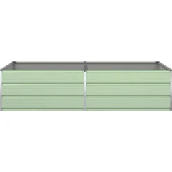 vidaXL Jardinera Verde Pastel 195 x 100 x 45 cm Acero Galvanizado Verde claro Clearance
