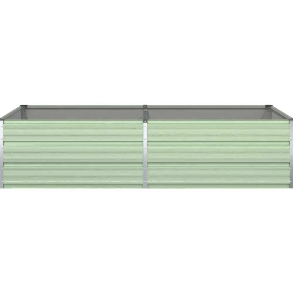 vidaXL Jardinera Verde Pastel 195 x 100 x 45 cm Acero Galvanizado Verde claro Clearance