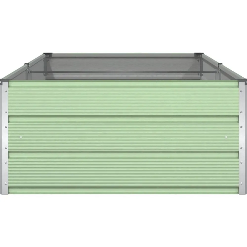 vidaXL Jardinera Verde Pastel 195 x 100 x 45 cm Acero Galvanizado Verde claro Clearance