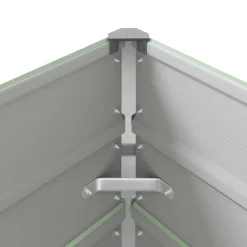 vidaXL Jardinera Verde Pastel 195 x 100 x 45 cm Acero Galvanizado Verde claro Clearance