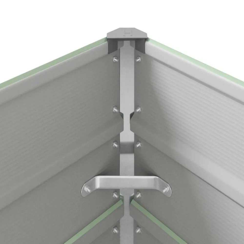 vidaXL Jardinera Verde Pastel 195 x 100 x 45 cm Acero Galvanizado Verde claro Clearance