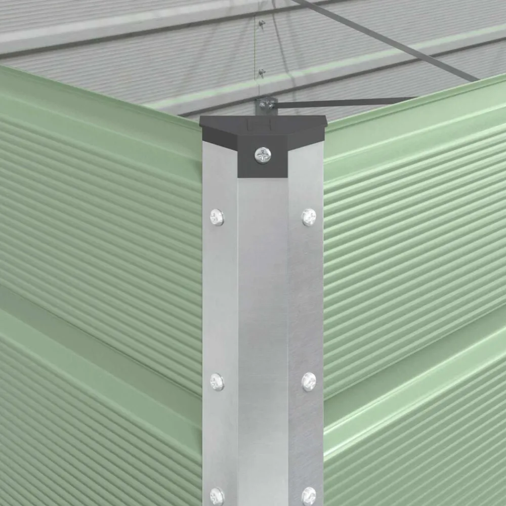 vidaXL Jardinera Verde Pastel 195 x 100 x 45 cm Acero Galvanizado Verde claro Clearance