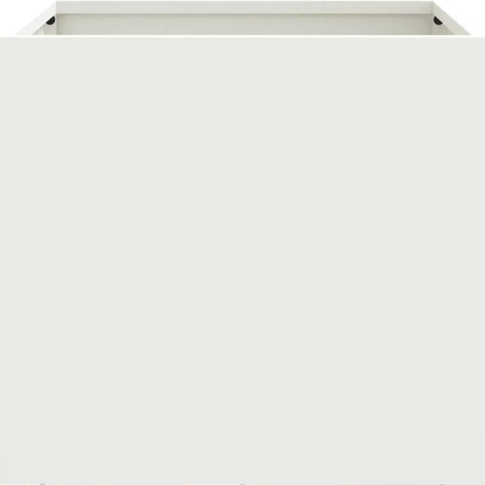 vidaXL Jardín-Jardineras 2 unidades acero blanco 32x30x29 cm
