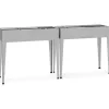 vidaXL Jardineras 2 unidades acero galvanizado