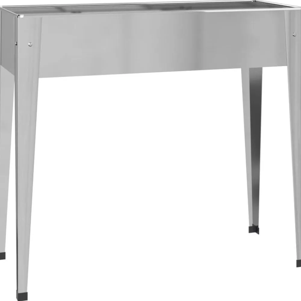 vidaXL Jardineras 2 unidades acero galvanizado