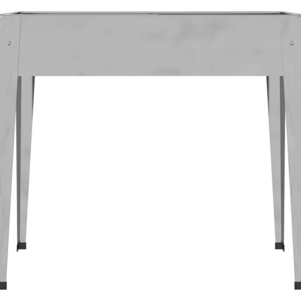 vidaXL Jardineras 2 unidades acero galvanizado